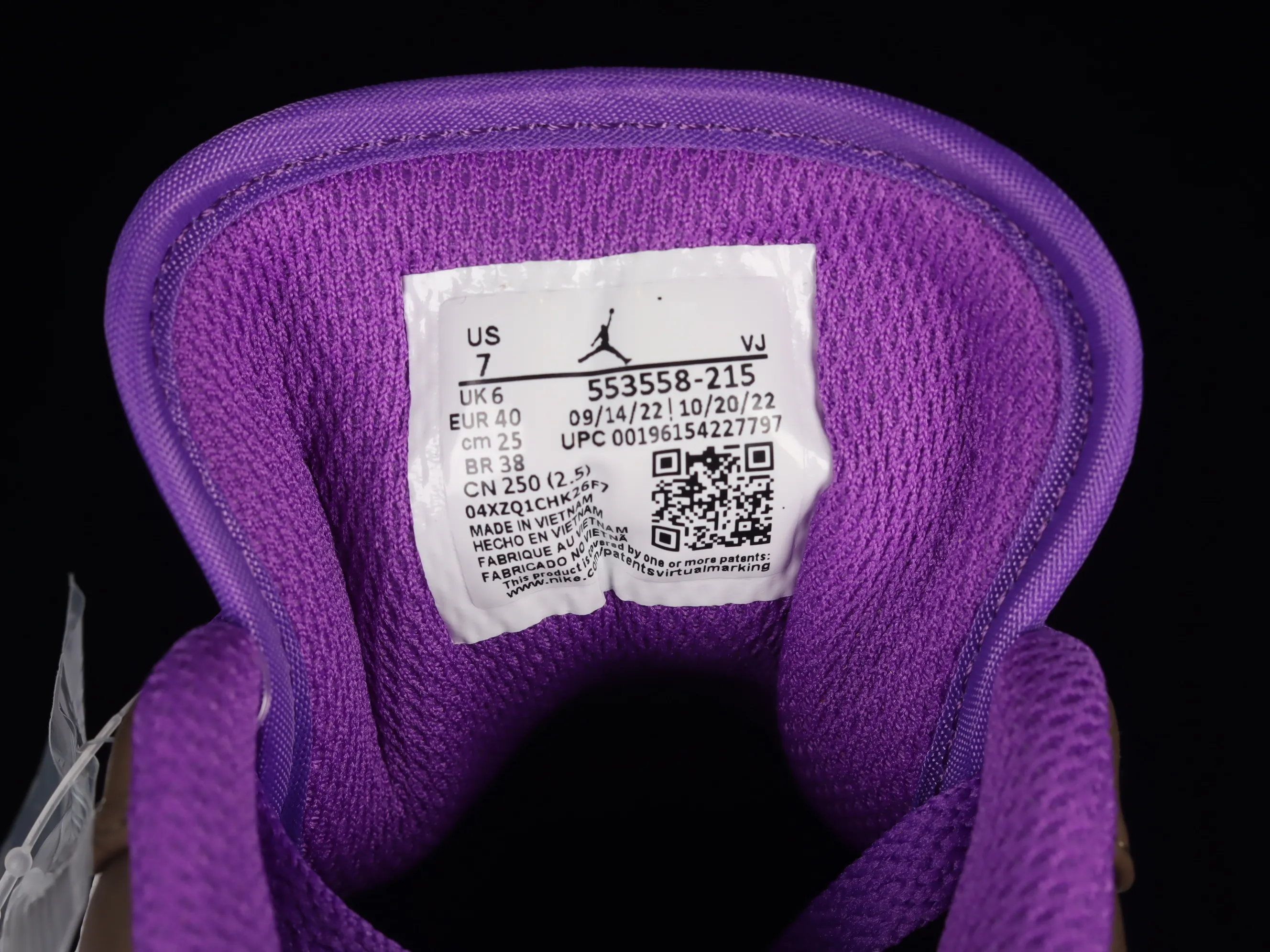 All categories Air Jordan Jordan series basketball shoes Air Jordan 1 Low Air Jordan 1 Low "Palomino" AJ1 Joe 1 Mocha Purple Low-top cultural basketball shoes 553558-215
